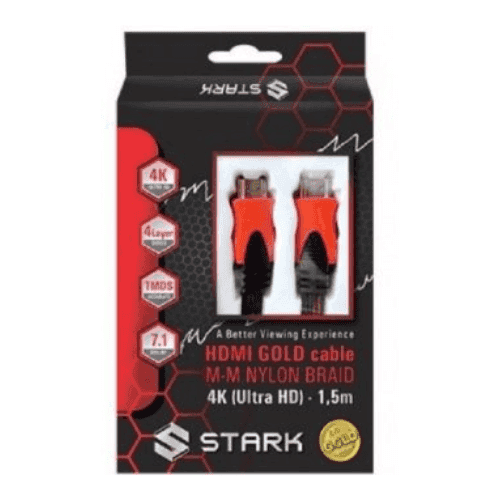 STARK HDMI M-M pozlaćen 4K(Ultra HD),pleteni sa zaštitom od 4 sloja 1.5M