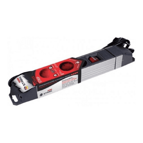 STARK Switch Produžni kabl ALU 1.8m, 3 utičnice, prekidač