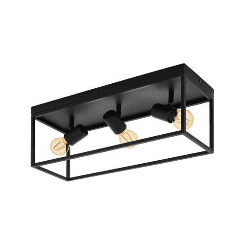 EGLO SILENTINA Plafonjera 3 X E27 40W Crna (98333)