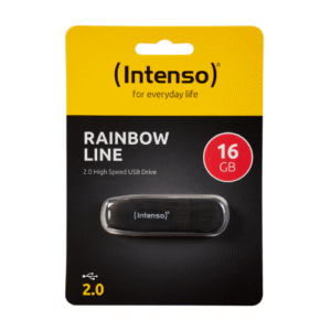 INTENSO USB Flash drive 16GB Hi-Speed USB 2.0, Rainbow Line Crni